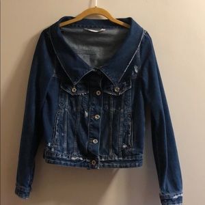 ZARA Distressed Jean Jacket